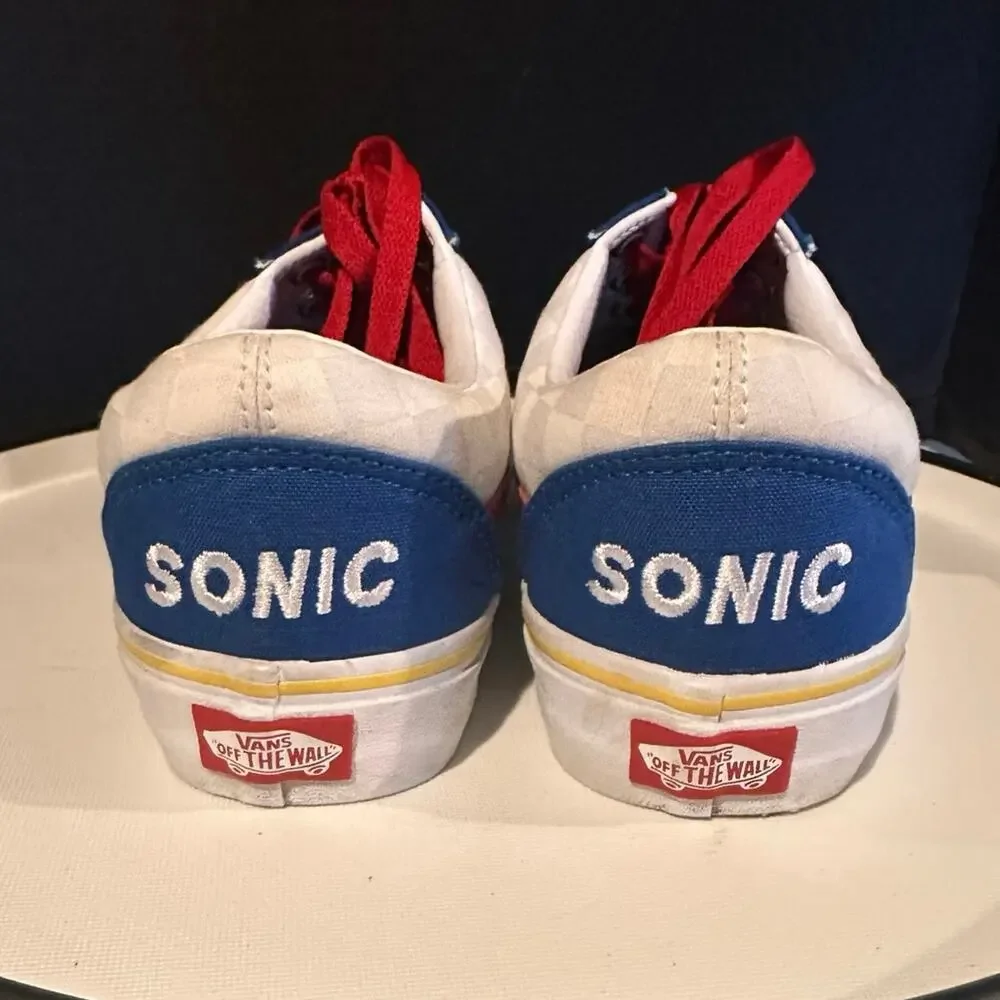 NWOT Vans Old Skool Sonic Sneakers Red, White & Blue Mens 7